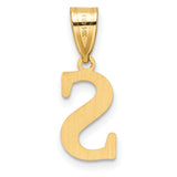 14k Yellow Gold Letter S Pendant Charm, Polished Block Initial for Women or Unisex Wear