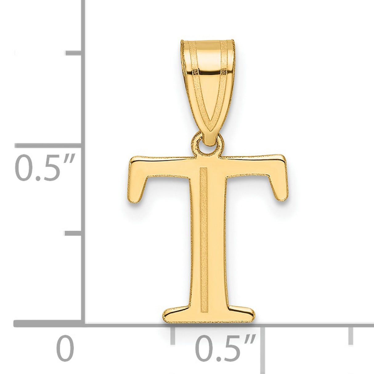 14k Yellow Gold Tau Cross Pendant, Saint Francis Christian Religious Charm for Men and Women