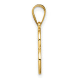 14k Yellow Gold Script Initial E Pendant, Cursive Letter Charm, Monogram Jewelry for Women