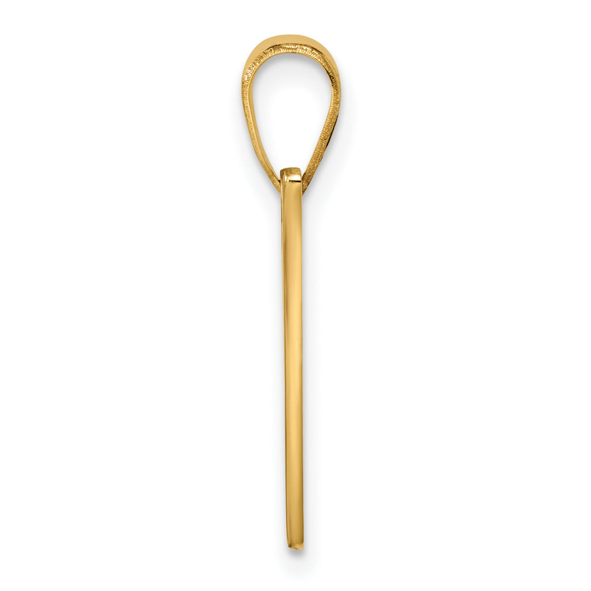 14k Yellow Gold Initial N Pendant, Script Letter Charm, Cursive Monogram Jewelry for Women