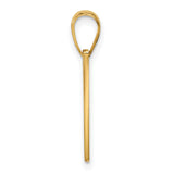 14k Yellow Gold Initial N Pendant, Script Letter Charm, Cursive Monogram Jewelry for Women