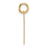 Polished Class of 2024 Heart Charm Pendant in Real 14k Yellow Gold