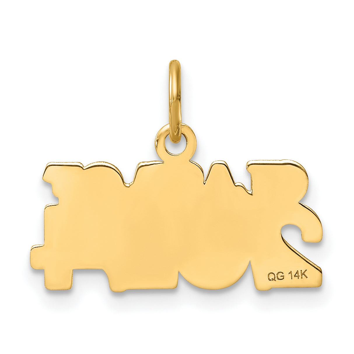 Polished CLAOF 2024 Charm Pendant in Real 14k Yellow Gold