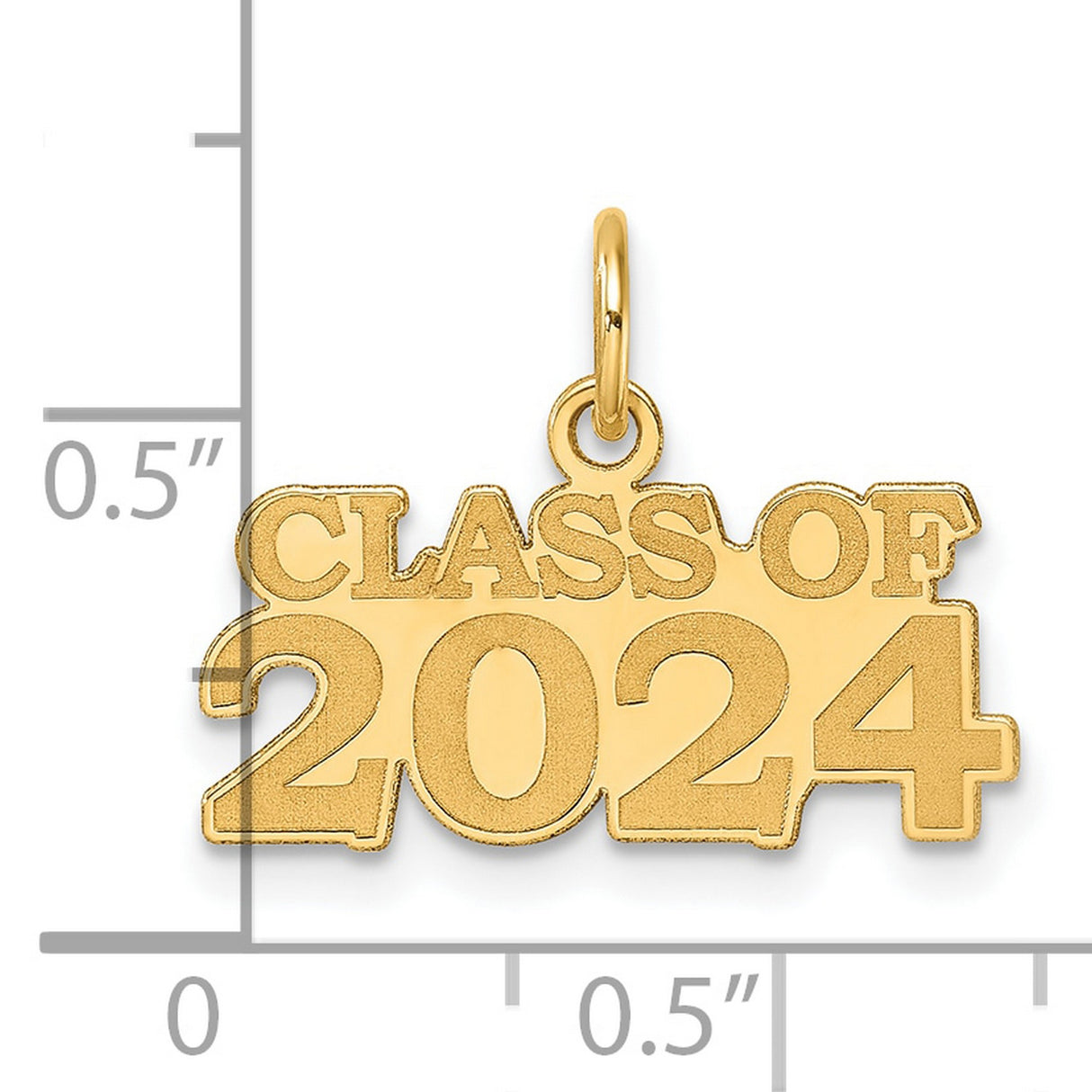 Polished CLAOF 2024 Charm Pendant in Real 14k Yellow Gold