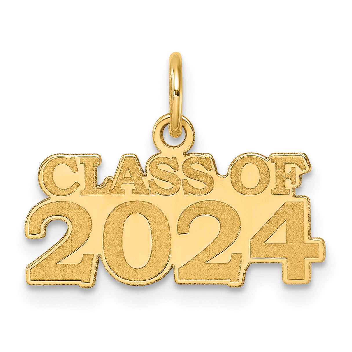 Polished CLAOF 2024 Charm Pendant in Real 14k Yellow Gold