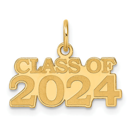 Polished CLAOF 2024 Charm Pendant in Real 14k Yellow Gold
