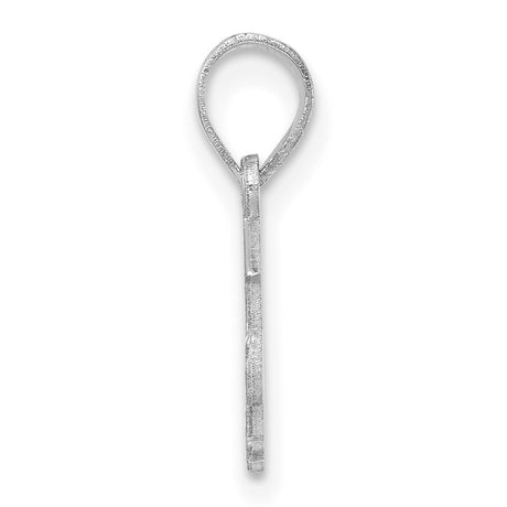 2024 Graduation Cap and Diploma Charm Pendant in Real 14k White Gold