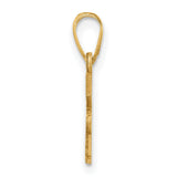 Graduation Cap and Diploma 2024 Charm Pendant in Real 14k Yellow Gold
