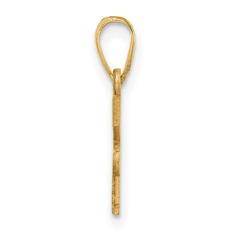 Graduation Cap and Diploma 2024 Charm Pendant in Real 14k Yellow Gold