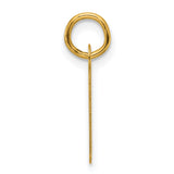 14k Yellow Gold Initial Pendant Charm, Letter A Cutout Monogram Jewelry for Women or Unisex Wear