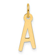 14k Yellow Gold Initial Pendant Charm, Letter A Cutout Monogram Jewelry for Women or Unisex Wear