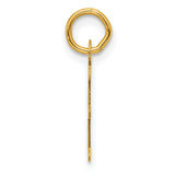 14k Yellow Gold Pendant, Block Letter E Initial Charm, Unisex Alphabet Jewelry