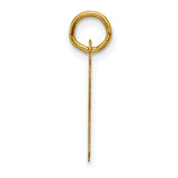 14k Yellow Gold Initial K Pendant Charm, Polished Letter Jewelry for Women or Unisex Wear