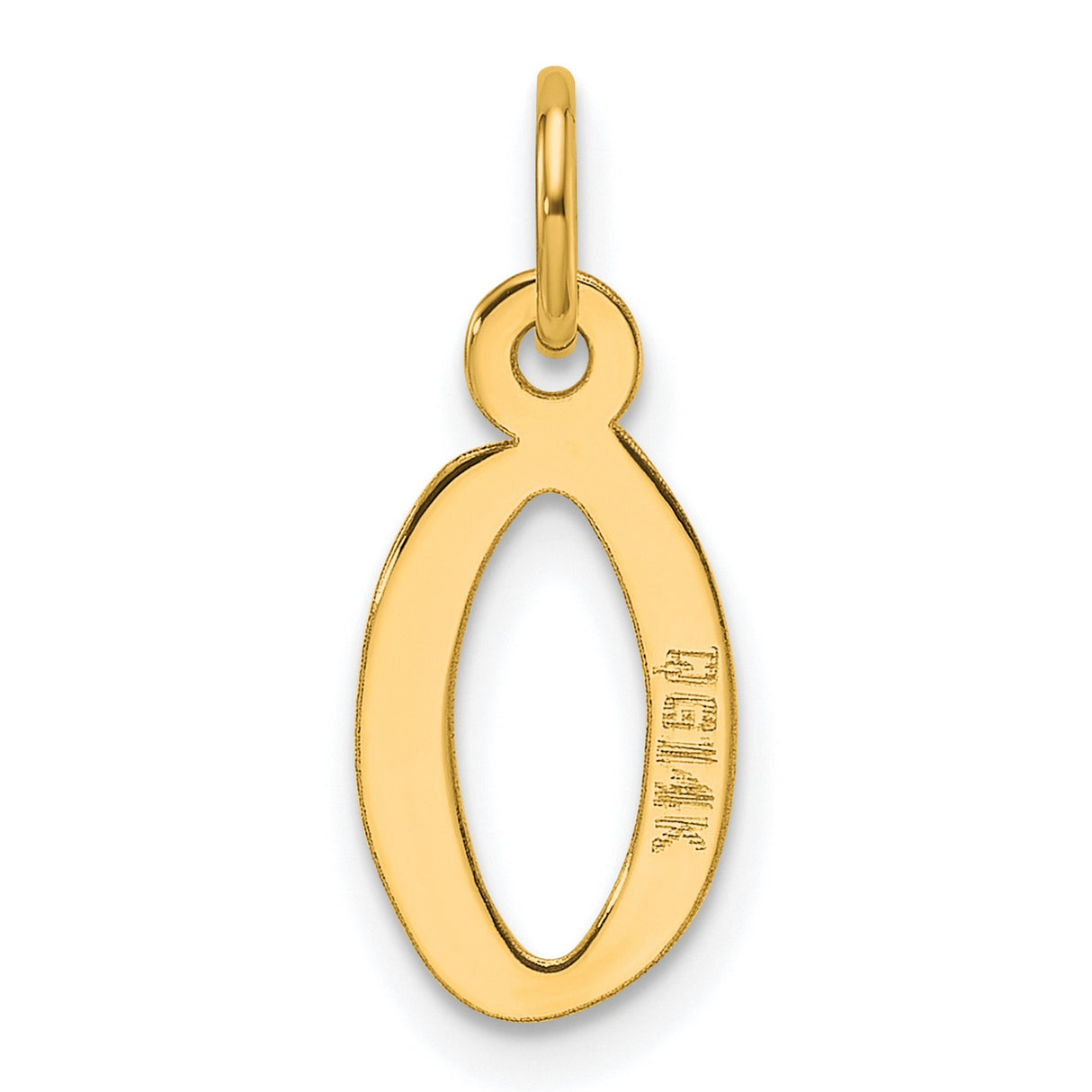 14k Yellow Gold Ichthys Fish Pendant, Christian Jesus Fish Charm, Open Religious Design