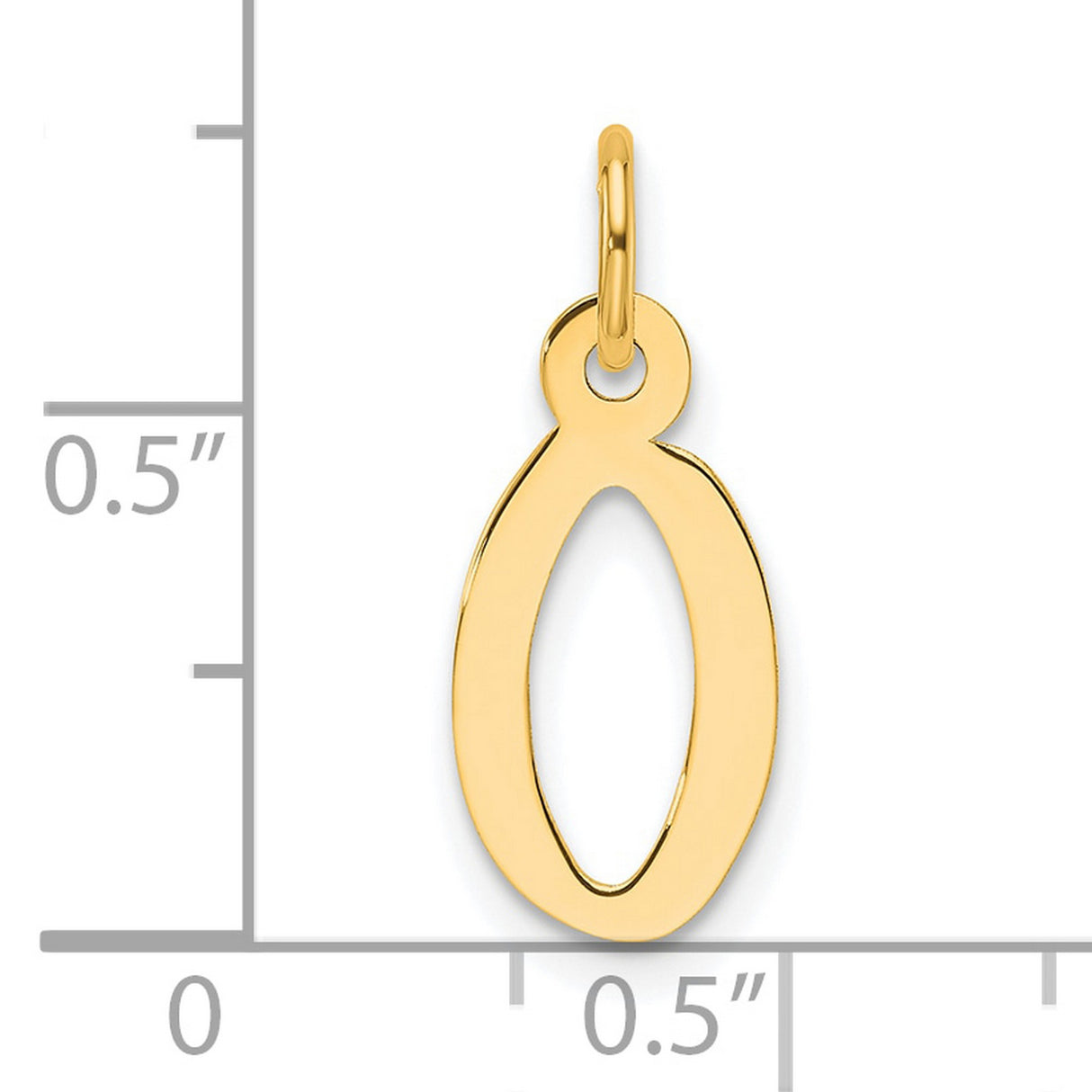 14k Yellow Gold Ichthys Fish Pendant, Christian Jesus Fish Charm, Open Religious Design