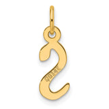 14k Yellow Gold Lowercase S Pendant, Stylized Alphabet Charm for Necklace or Bracelet