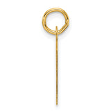 Slanted Block Letter Y Initial Charm Pendant in Real 14k Yellow Gold