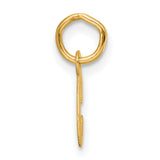 14k Yellow Gold Initial C Pendant Charm, Script Letter Cursive Monogram Jewelry for Women