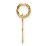 14k Yellow Gold Script Letter E Pendant, Cursive Initial Charm for Women