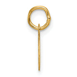 14k Yellow Gold Script Letter G Pendant, Polished Initial Charm for Women