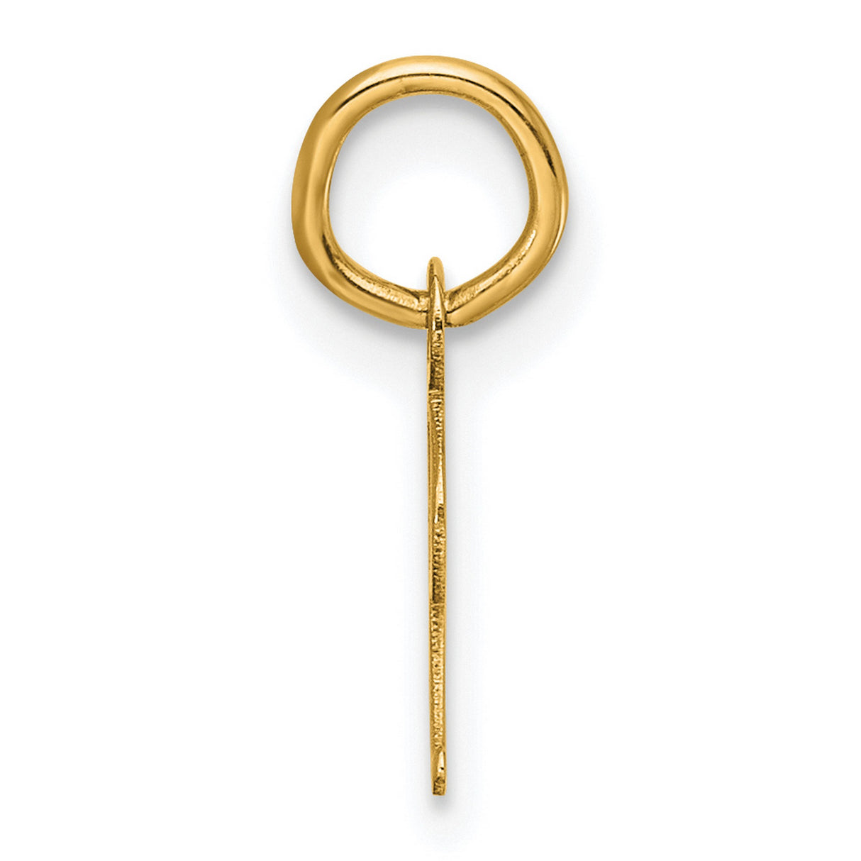 14k Yellow Gold Initial J Pendant Charm, Script Letter Design for Women