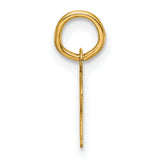 14k Yellow Gold Initial J Pendant Charm, Script Letter Design for Women