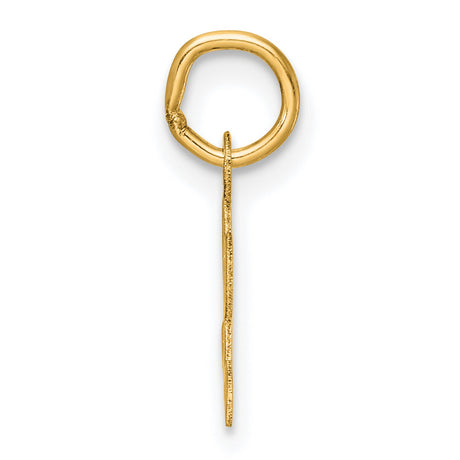 14k Yellow Gold Script Letter L Pendant Charm, Cursive Initial Monogram Jewelry for Women