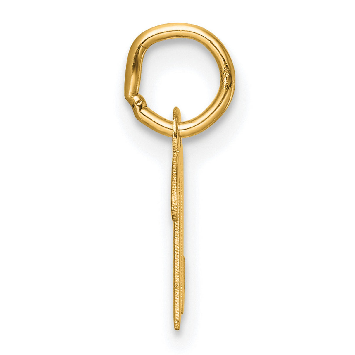 14k Yellow Gold Letter N Pendant, Lowercase Initial Charm, Minimalist Monogram Jewelry