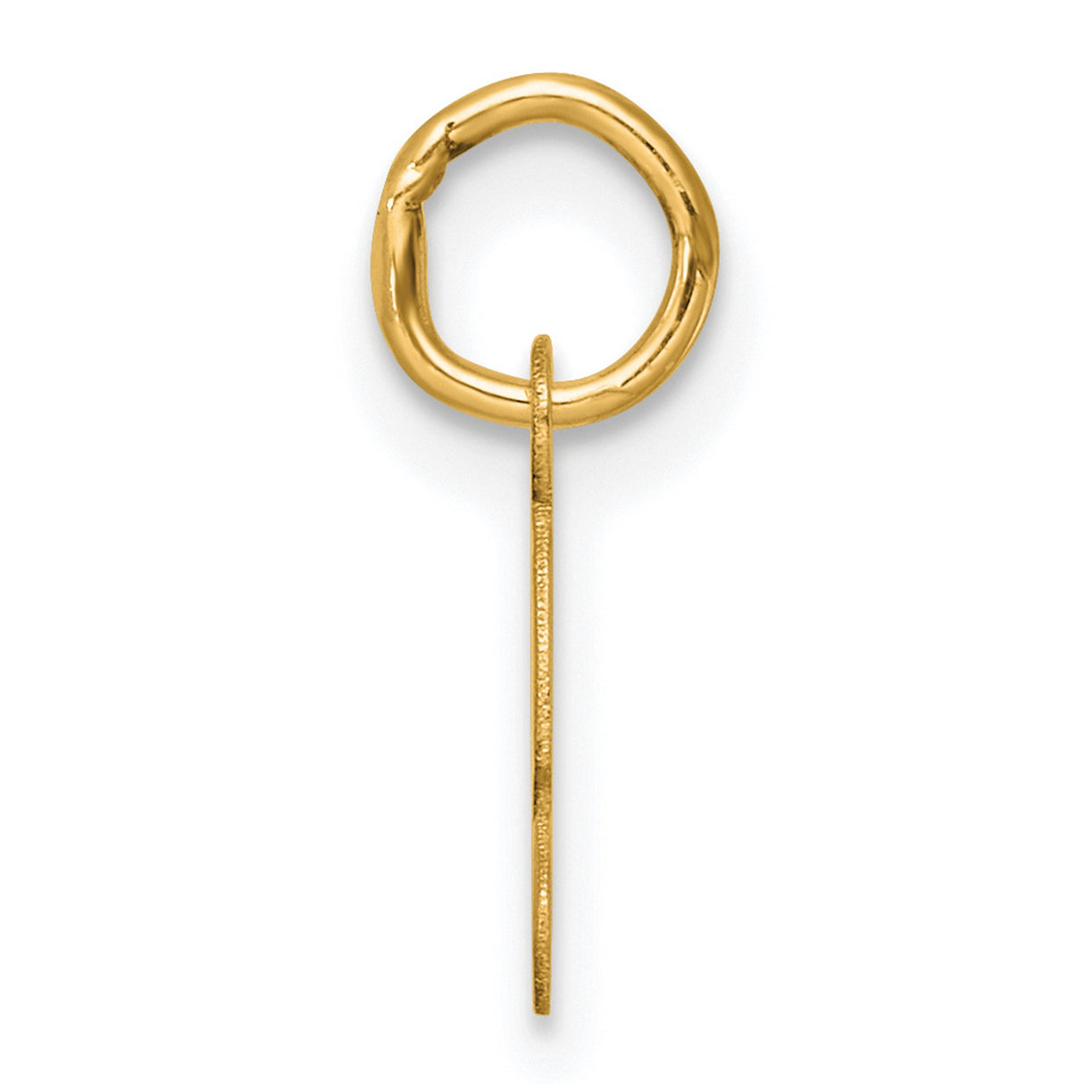 14k Yellow Gold Letter S Pendant Charm, Cursive Script Initial Design for Women