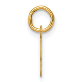 14k Yellow Gold Letter S Pendant Charm, Cursive Script Initial Design for Women