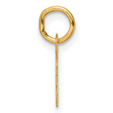 14k Yellow Gold Script J Initial Pendant Charm, Cursive Letter Monogram Jewelry for Women