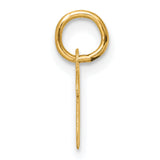 14k Yellow Gold Pendant, Script We Cursive Letter, Symbolic Unity Charm for Women