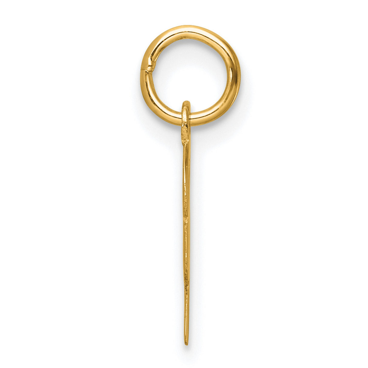 Small Script Letter Y Initial Charm Pendant in Real 14k Yellow Gold