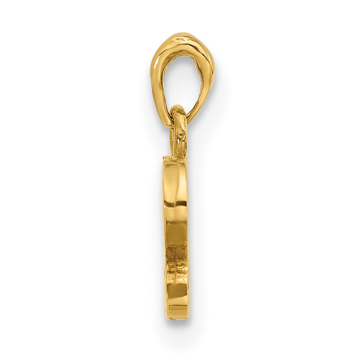 14k Yellow Gold Butterfly Pendant with Cubic Zirconia Accent, Openwork Design, Nature-Inspired Charm