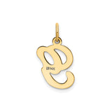 14k Yellow Gold Pendant, Lowercase Script Letter G Initial Charm, Dainty Monogram Jewelry
