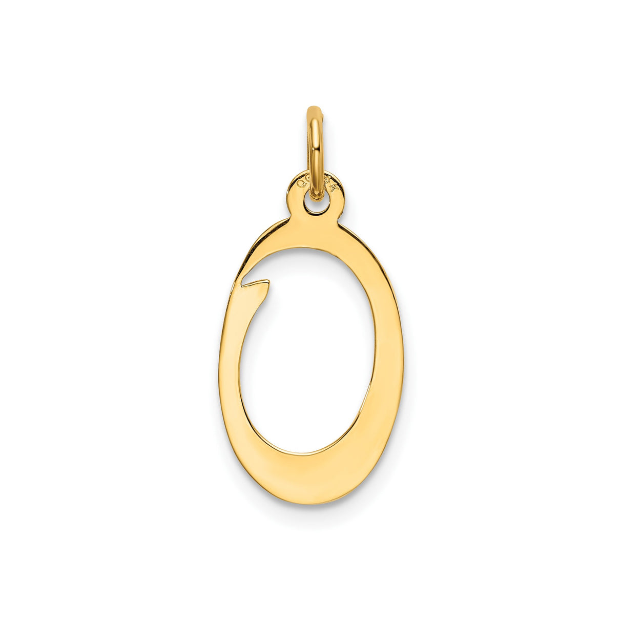 14k Yellow Gold Ichthys Fish Pendant with Open Design, Christian Symbol for Women