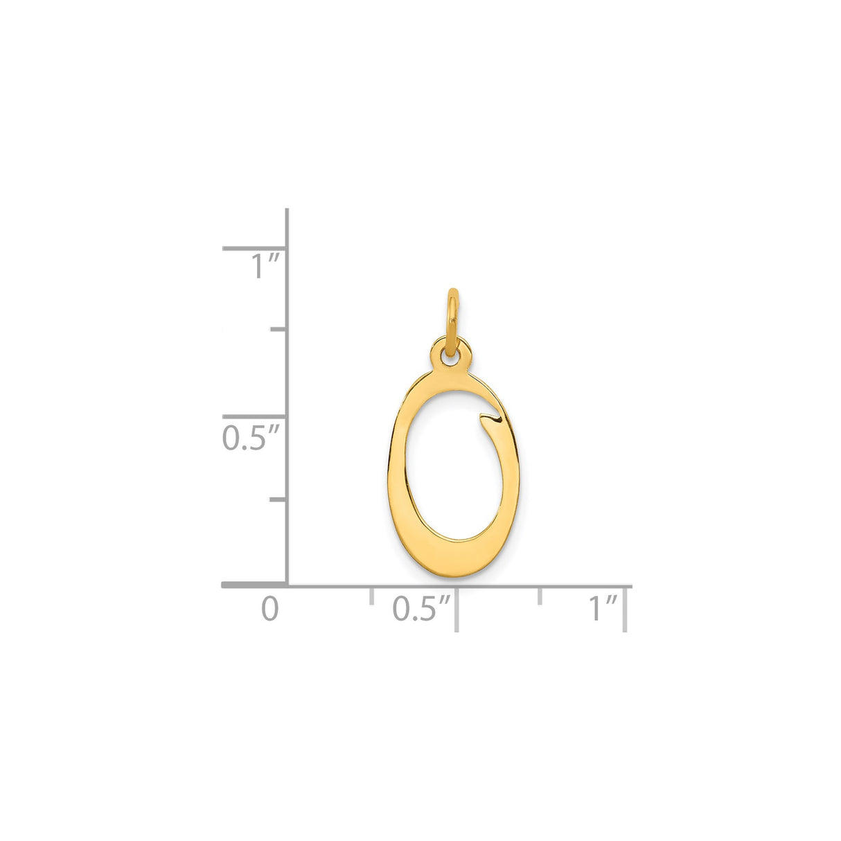 14k Yellow Gold Ichthys Fish Pendant with Open Design, Christian Symbol for Women