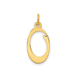 14k Yellow Gold Ichthys Fish Pendant with Open Design, Christian Symbol for Women