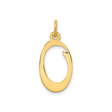 14k Yellow Gold Ichthys Fish Pendant with Open Design, Christian Symbol for Women