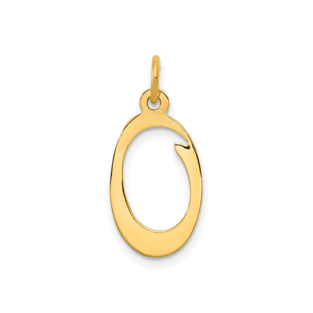 14k Yellow Gold Ichthys Fish Pendant with Open Design, Christian Symbol for Women