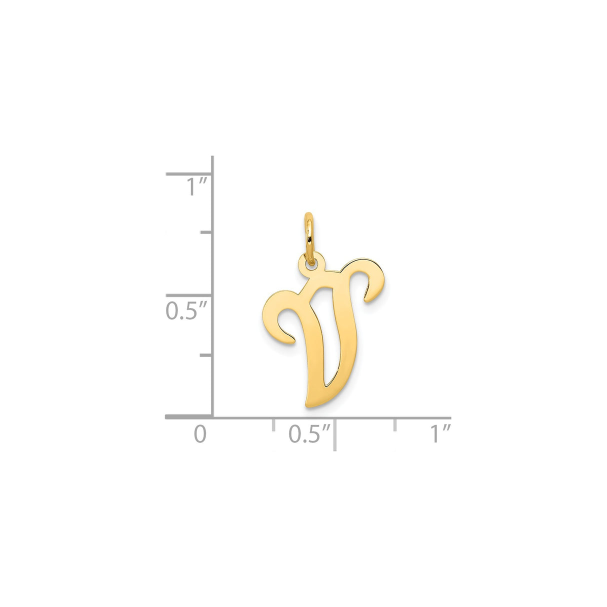 14k Yellow Gold Virgo Zodiac Pendant, Script Design Astrology Charm for Women or Unisex Wear