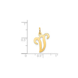 14k Yellow Gold Virgo Zodiac Pendant, Script Design Astrology Charm for Women or Unisex Wear