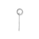 14k White Gold Initial B Pendant, Polished Script Letter Charm, Dainty Cursive Monogram Jewelry