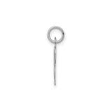 14k White Gold Chai Pendant with Stylized Hebrew Symbol, Jewish Religious Charm