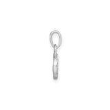 14k White Gold Crescent Moon Pendant with Diamond Accents, Celestial Astrology Jewelry for Women