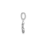 14k White Gold Initial G Pendant with Diamond Accents, Letter Charm Jewelry for Women