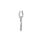 14k White Gold Diamond Initial J Pendant, Dainty Letter Charm for Women or Unisex Wear