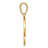 14k Yellow Gold Initial Y Pendant with Diamond Accent, Script Letter Charm for Women