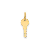 14k Yellow Gold Key Pendant, Minimalist Symbolic Charm for Women or Unisex Wear