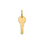 14k Yellow Gold Key Pendant, Minimalist Symbolic Charm for Women or Unisex Wear